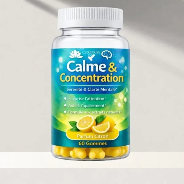 Calme & Concentration saveur citron 60 gummies – Formule naturelle puissante